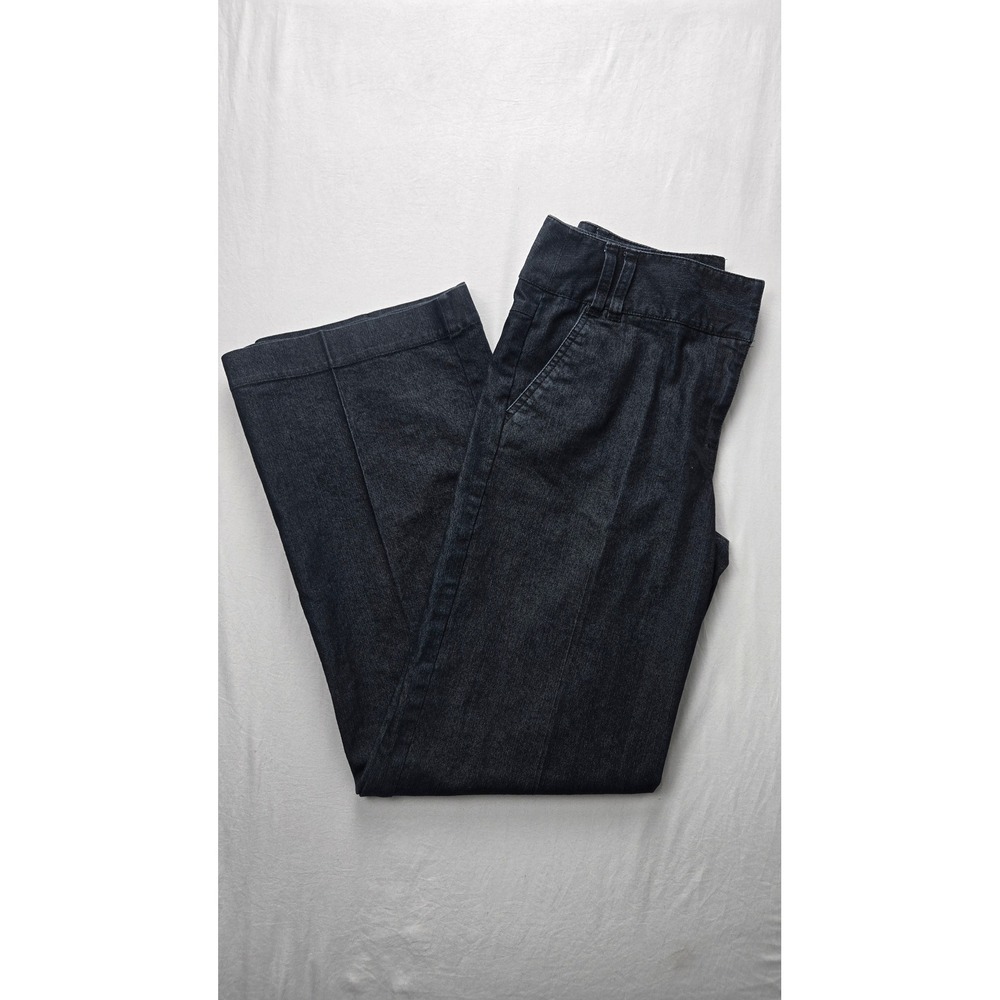 Apostrophe Stretch Dark Wash Wide Leg High Rise Jeans Women's Size 6‎